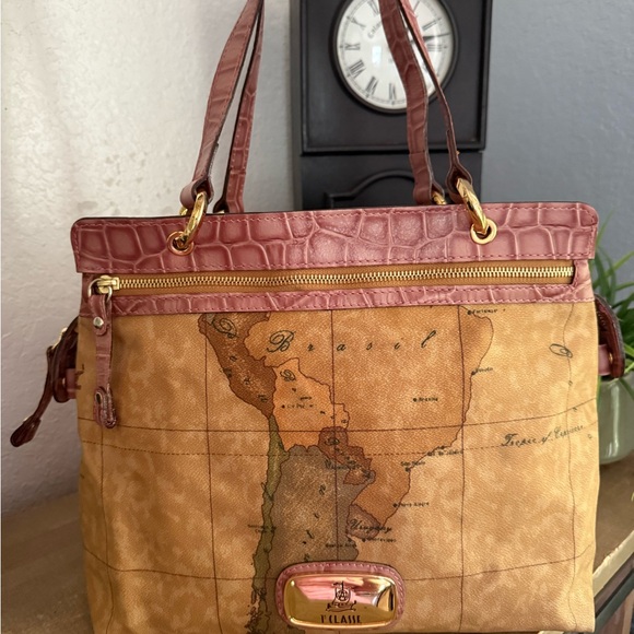 Alviero Martini 1ª Classe Geo Map Tote – Italian Designer, Rare Print - Picture 5 of 11